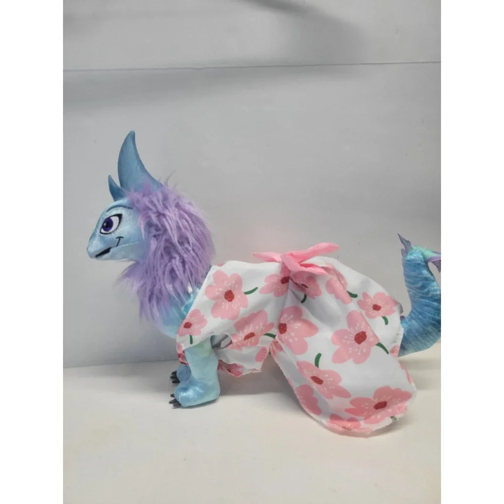 Floral Dog or cat Dress With Pink Bow Pet Apparel Small‎ Size